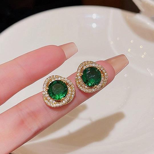 Green Emerald Stud Earring — Buy Any 5 for Rs. 599