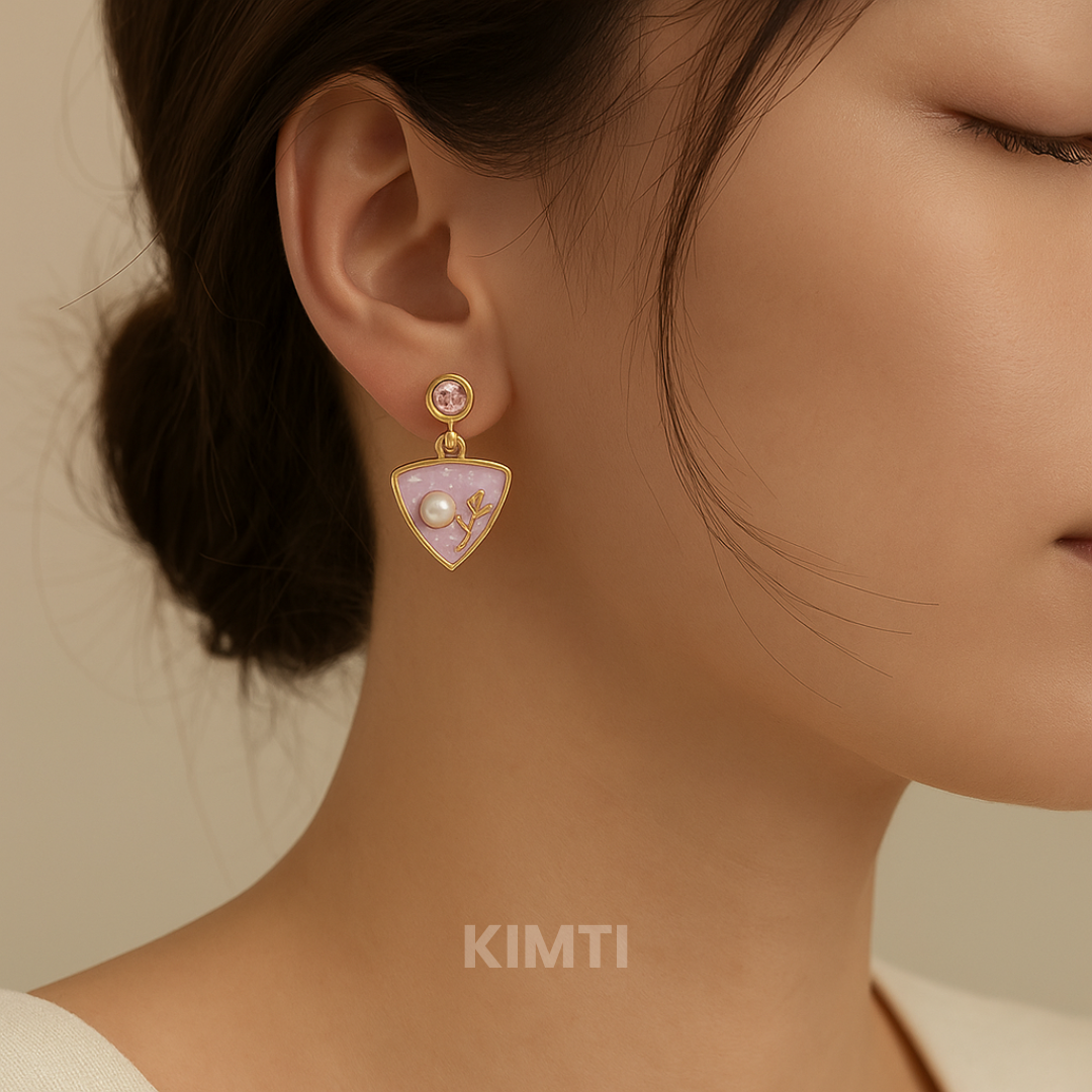 Pink Stud Earrings