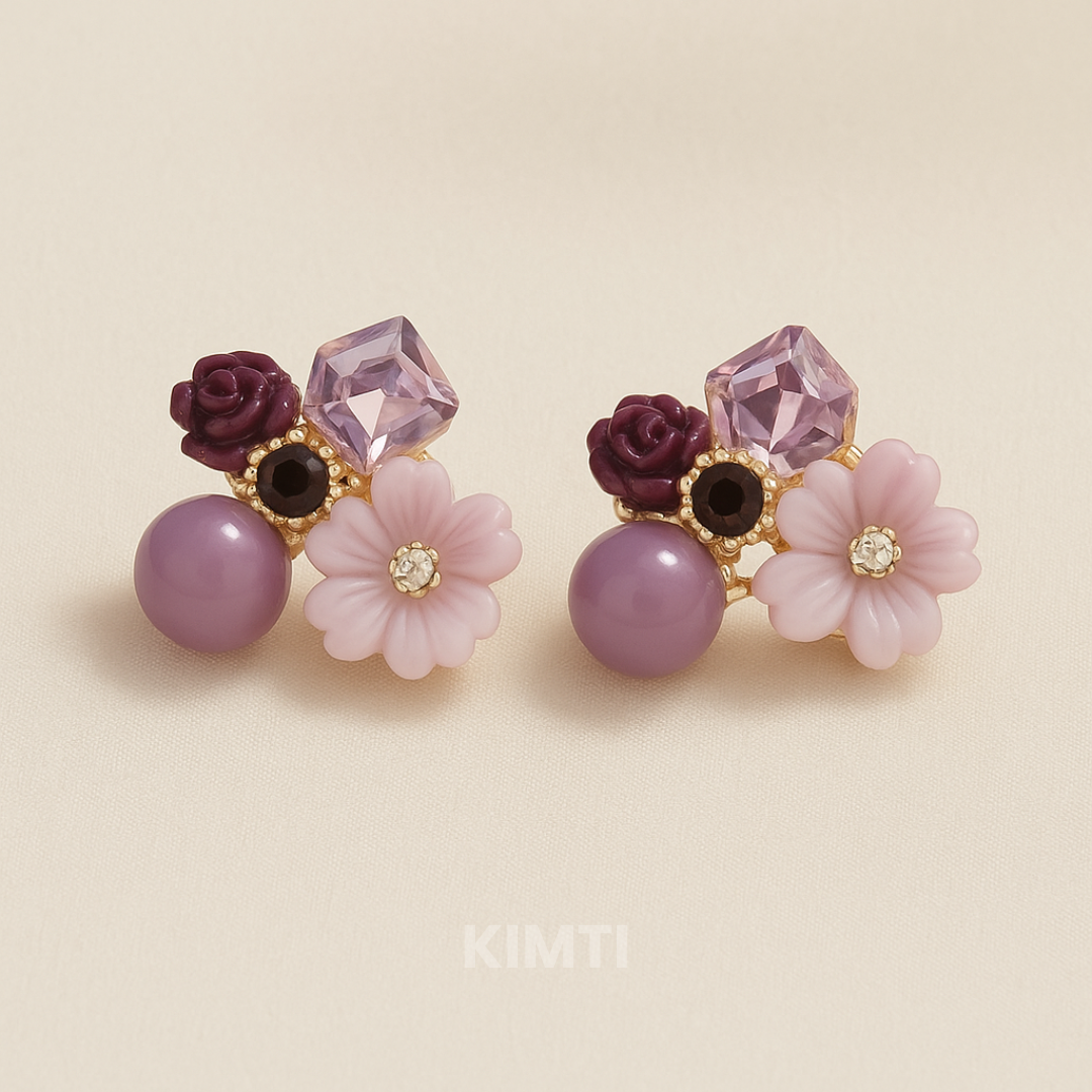 The Crown Purple Stud Earring — Buy Any 5 for Rs. 599