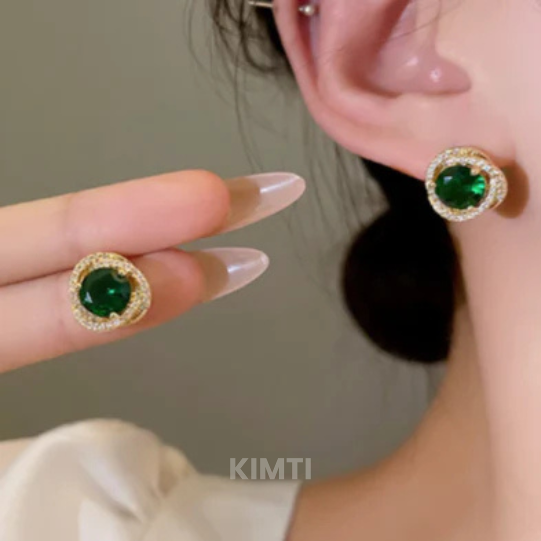 Green Emerald Stud Earring — Buy Any 5 for Rs. 599