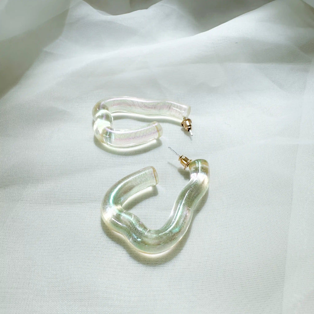 Seducer's Playbook Clear White Hoops Earring — Buy Any 5 for Rs. 599