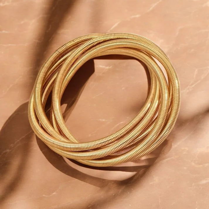 Anti Tarnish Multi Layered Gold Bracelet