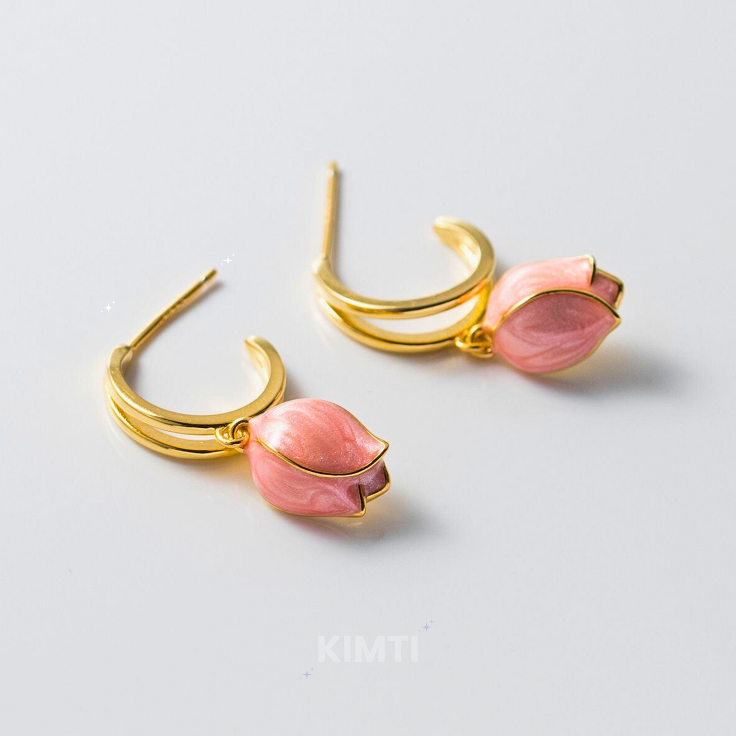 Tulip Drops Pink Drop Earring