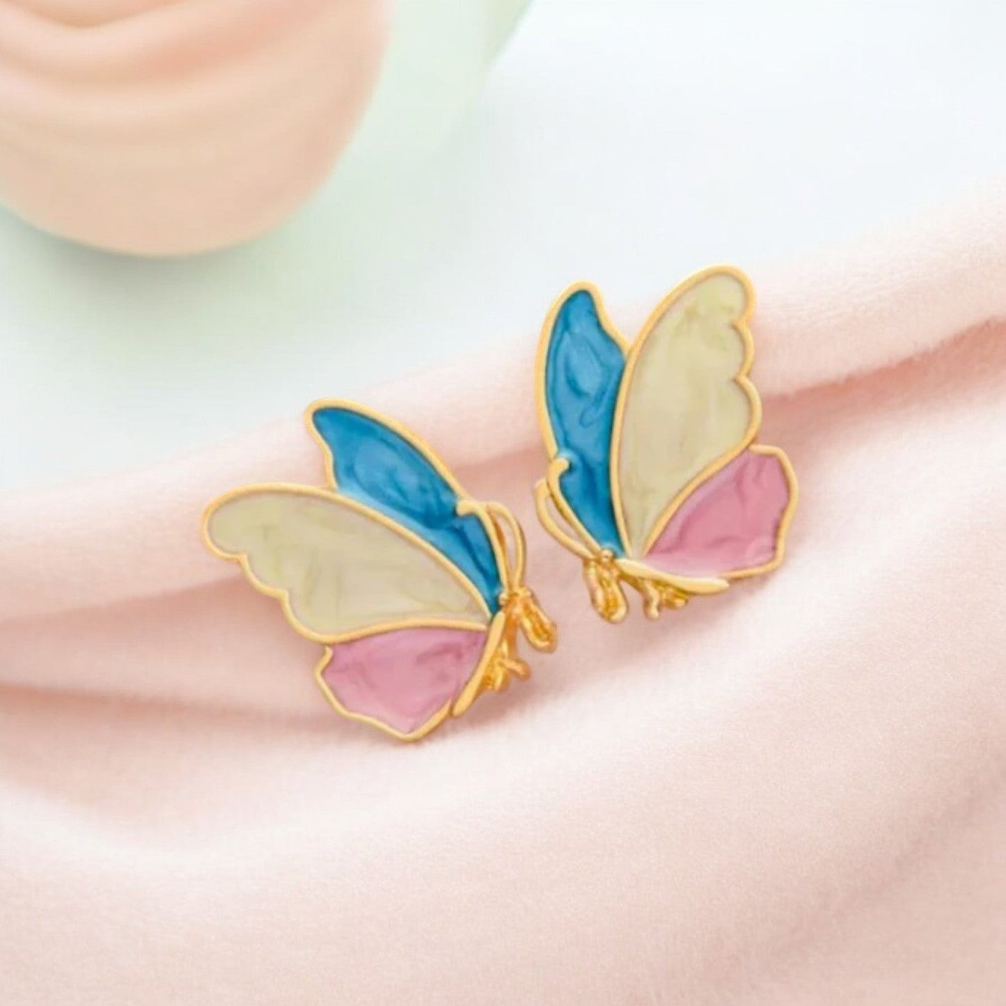Multicolor Whispering Butterfly Stud Earring — Buy Any 5 for Rs. 599