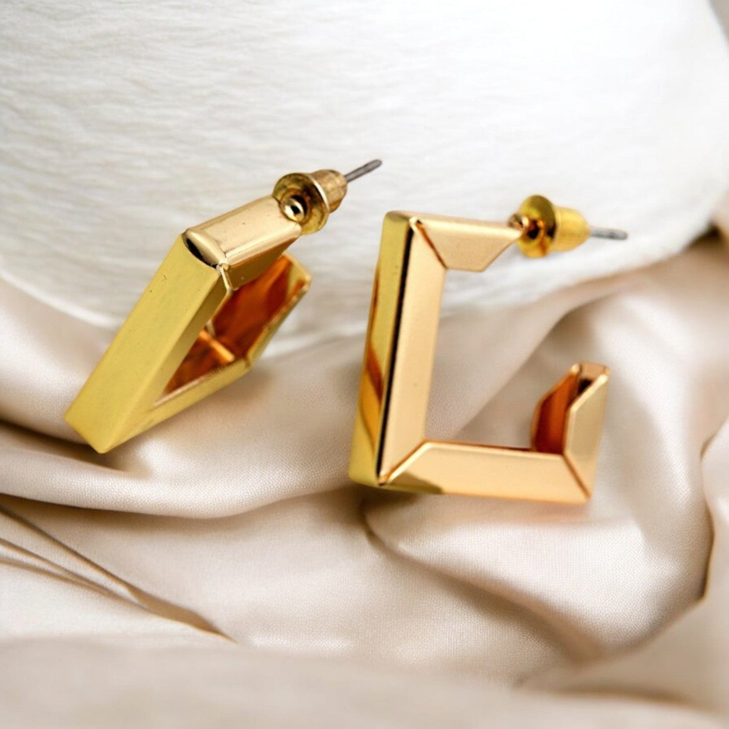 Minimalist Square Hoop Earring
