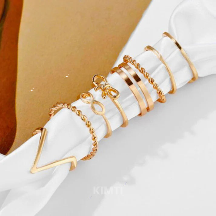 Set Of 9 Stackable Finger Ring