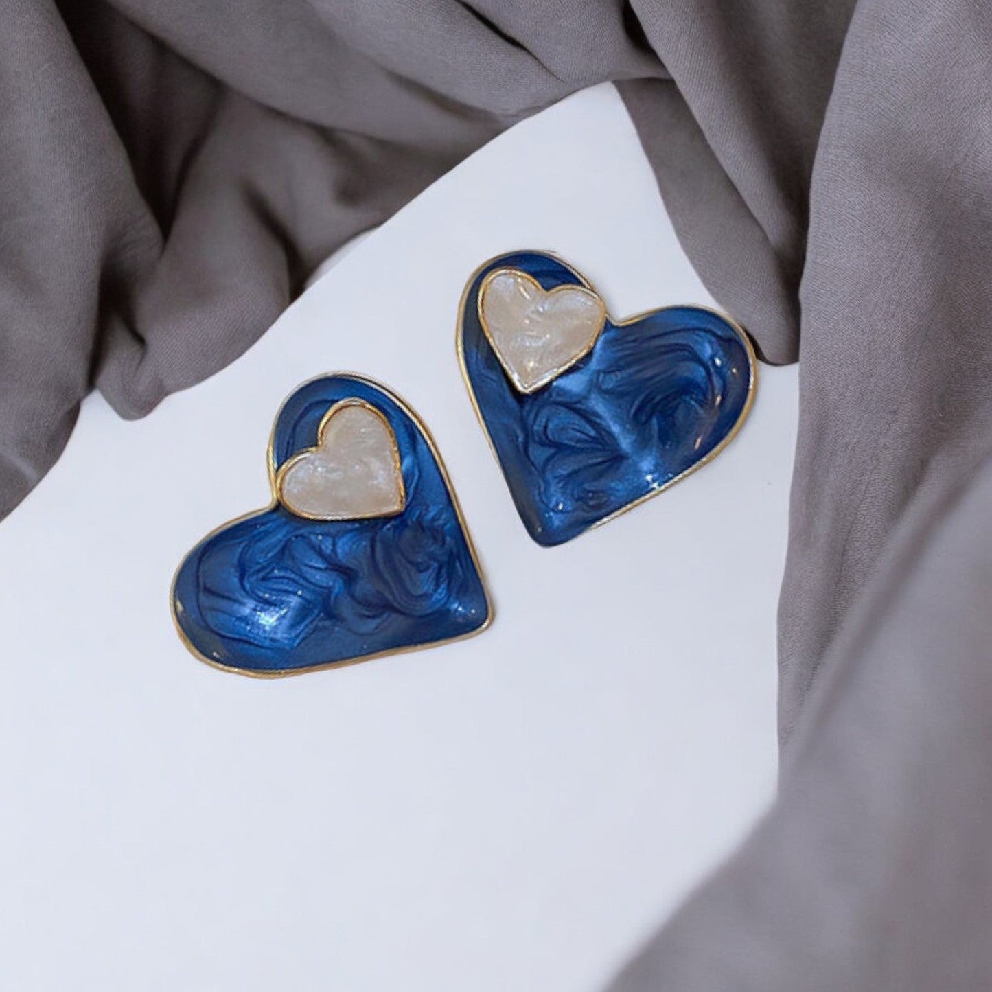 SweetHeart Sparkle Blue Stud Earring