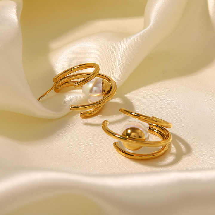 Rose Golden Hoop Earring