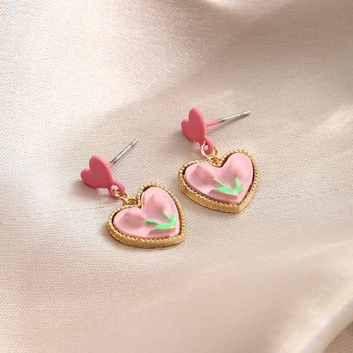 Cute Pink Korean Stud Earring
