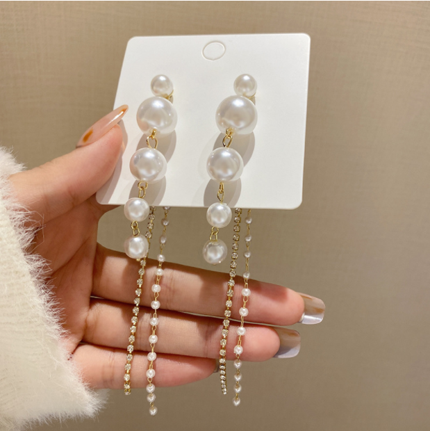 White Pearl Dangler Earring — Buy Any 5 for Rs. 599
