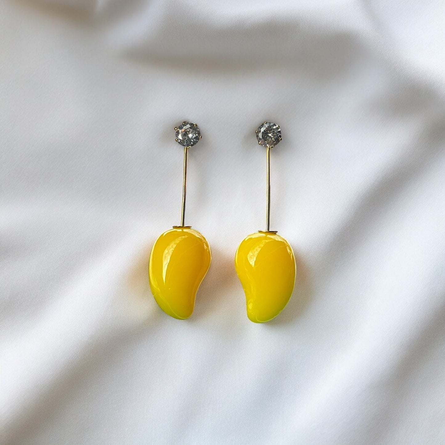 Alphanso Mango Yellow Drop Earring — Buy Any 5 for Rs. 599
