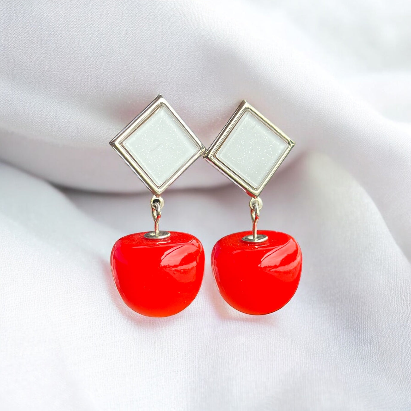Cherry Fun Red Drop Earring