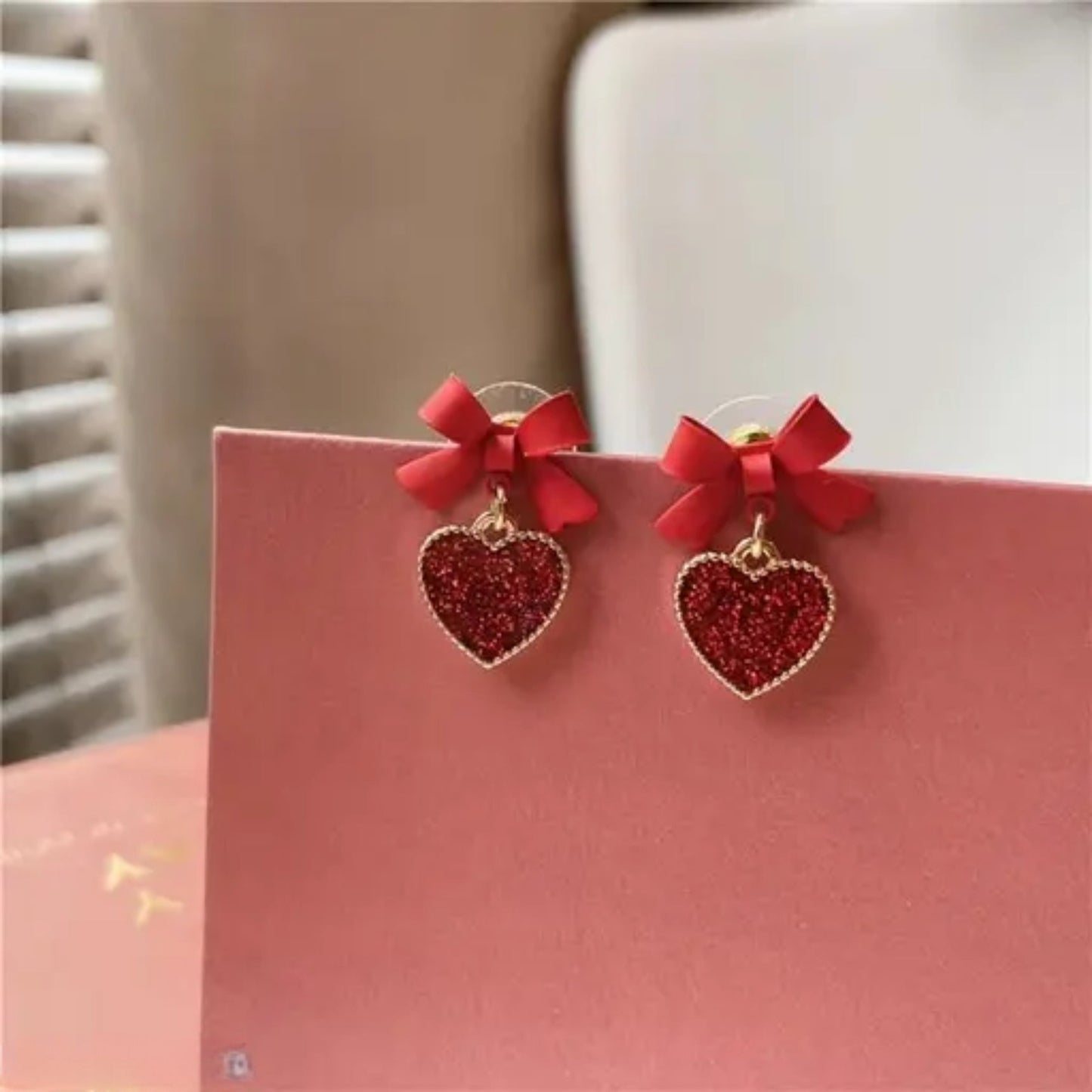 Listen to Your Heart Red Drop Earring