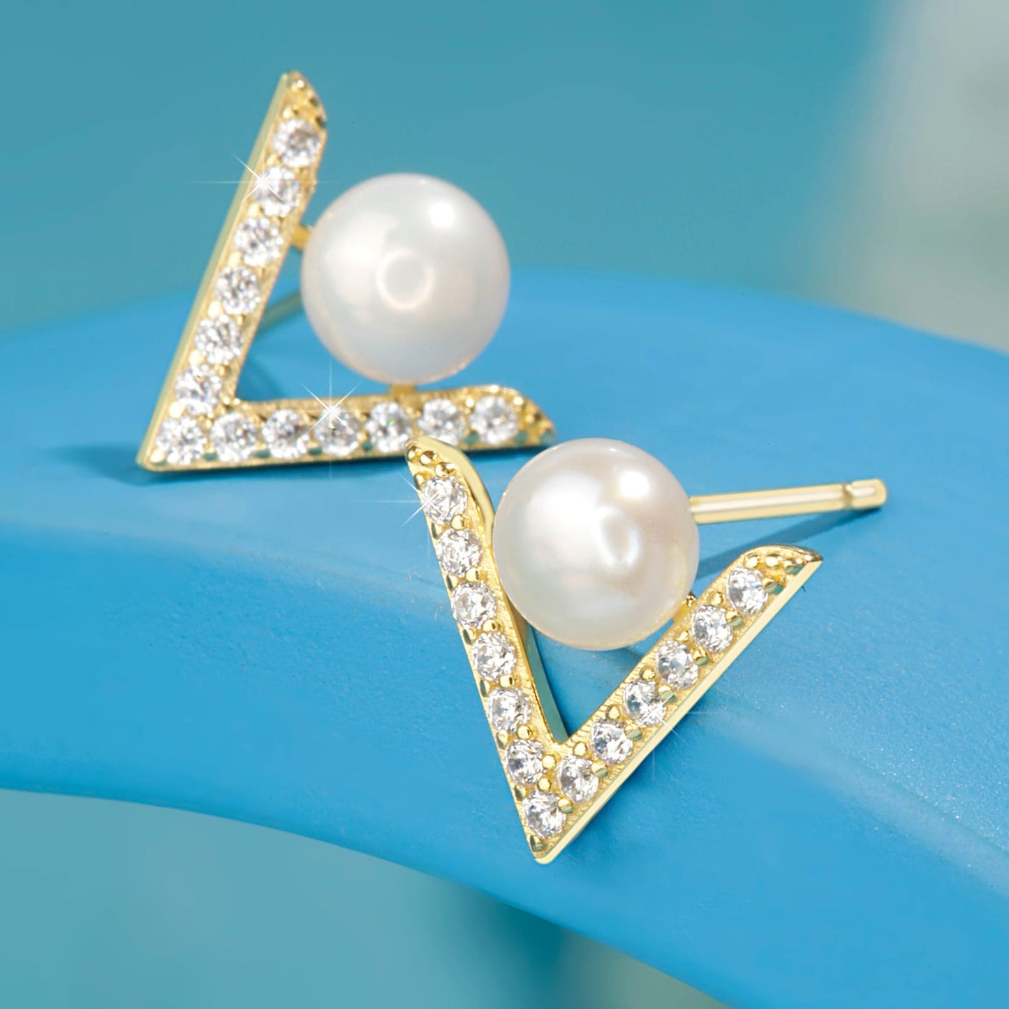 Golden Korean Stud Earring