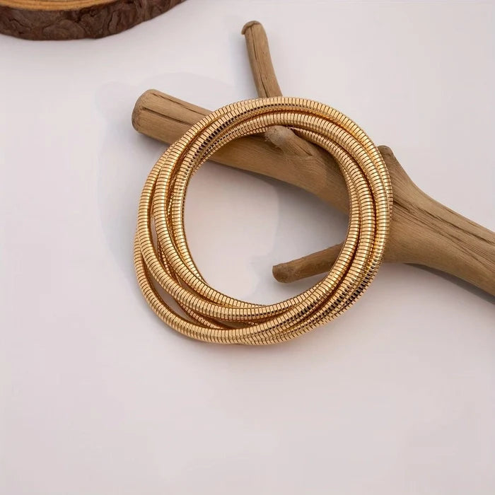 Anti Tarnish Multi Layered Gold Bracelet