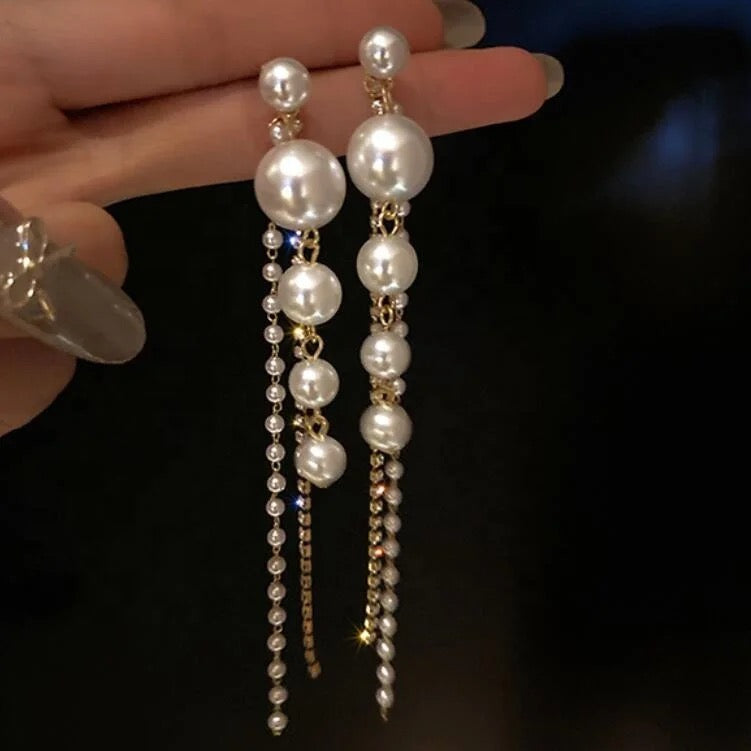 White Pearl Dangler Earring — Buy Any 5 for Rs. 599