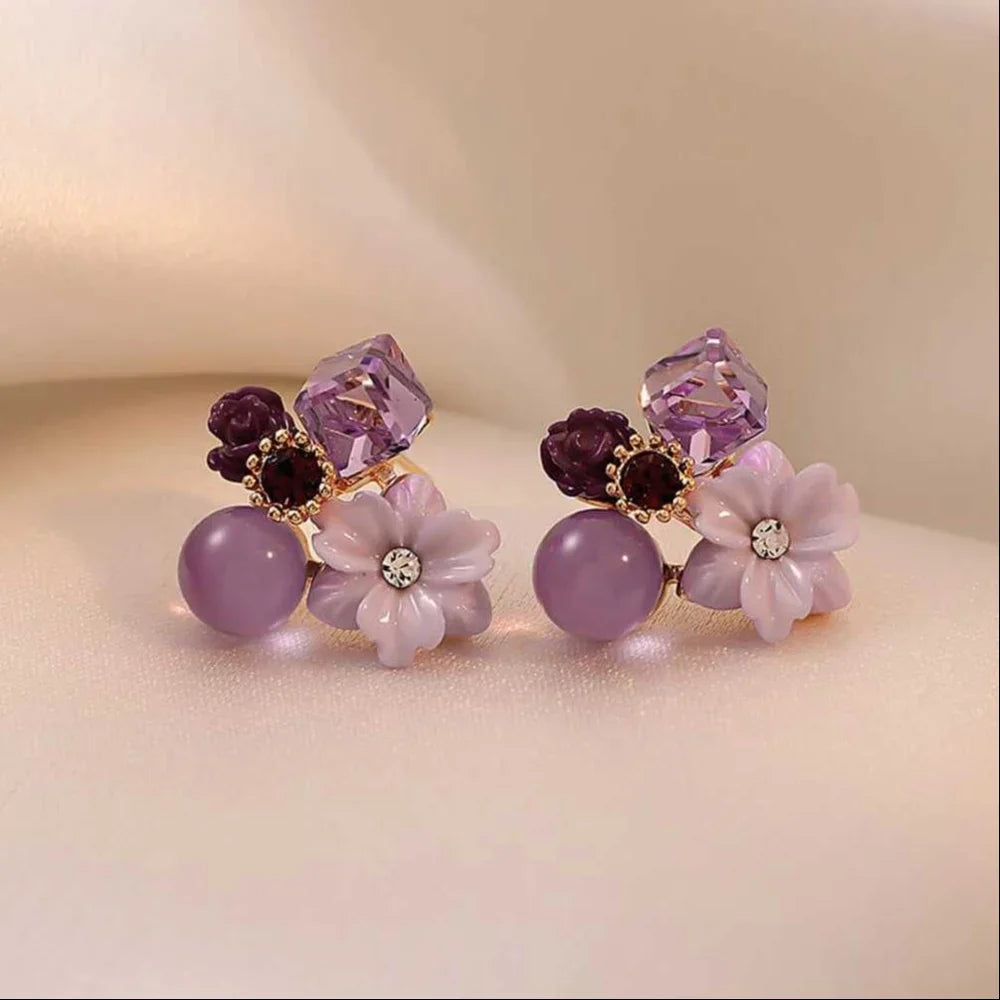 The Crown Purple Stud Earring — Buy Any 5 for Rs. 599