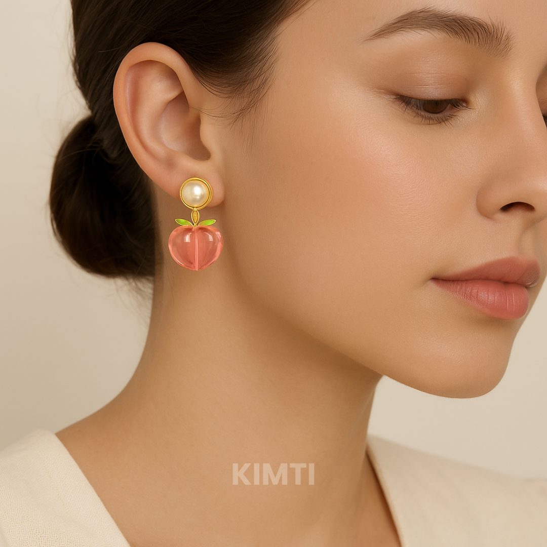 Celestial Cascade Pink Drop Earring
