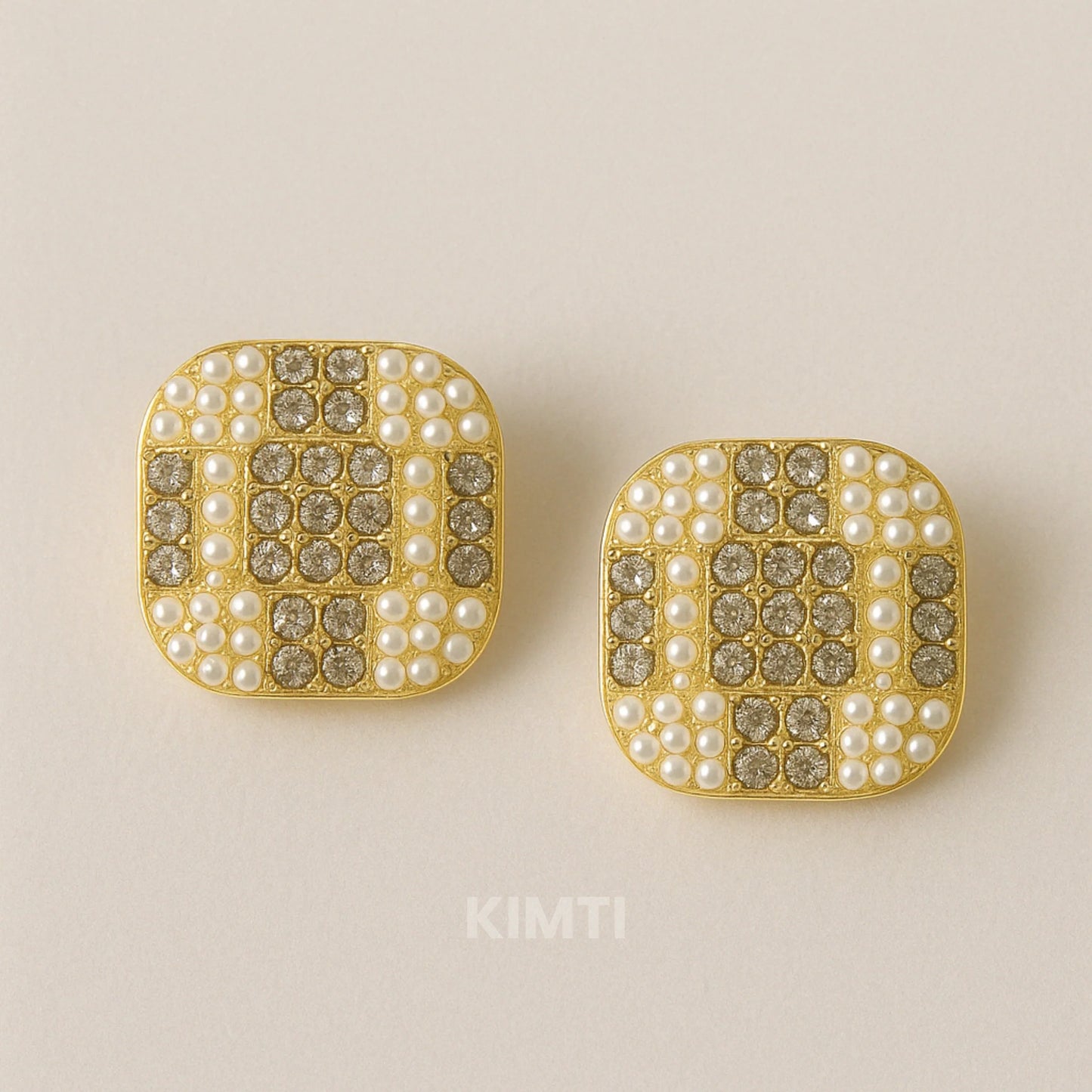 Gold Geometric Stud Earring