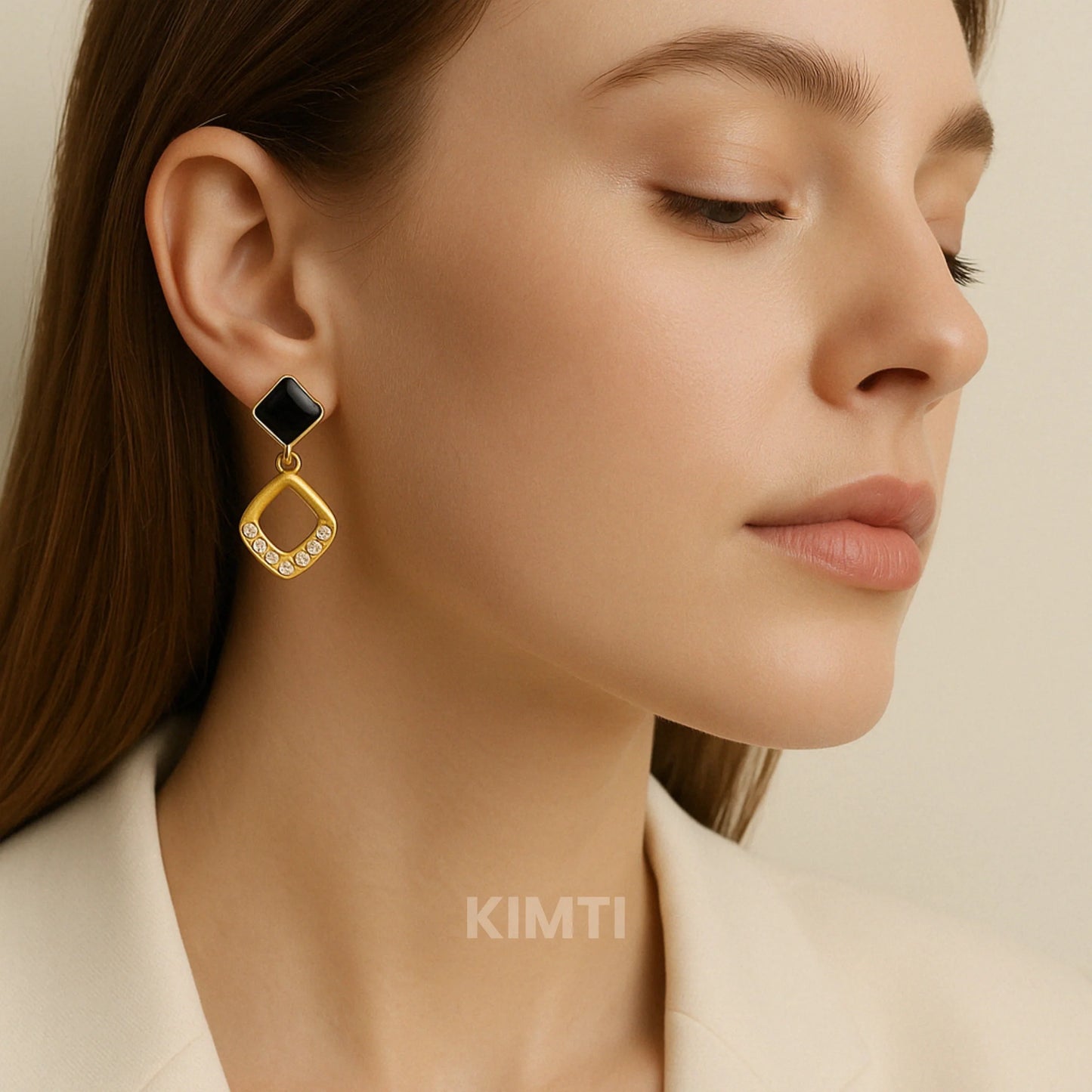 Lucifer's Lustre Black Drop Earring