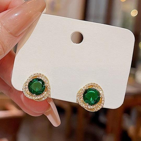 Green Emerald Stud Earring — Buy Any 5 for Rs. 599