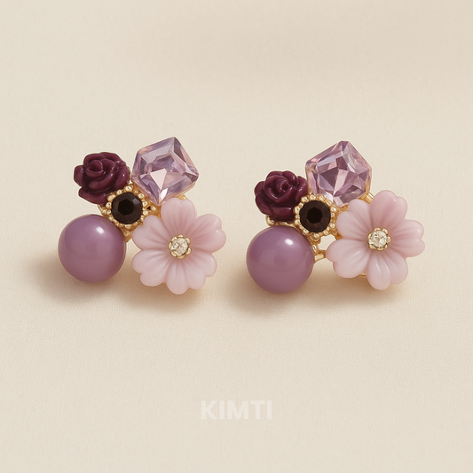The Crown Purple Stud Earring — Buy Any 5 for Rs. 599