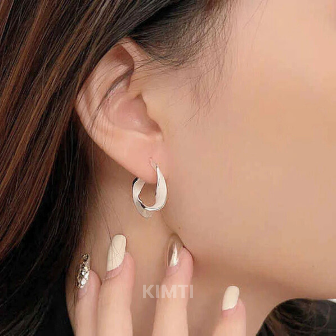 White Twisted Hoops Earring — Buy Any 5 for Rs. 599