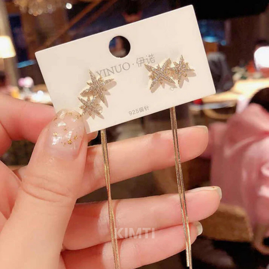 Dazzling Gold Dangler Earring
