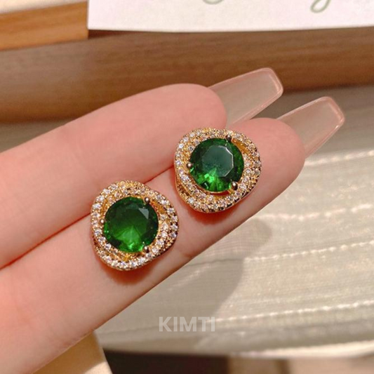Green Emerald Stud Earring — Buy Any 5 for Rs. 599