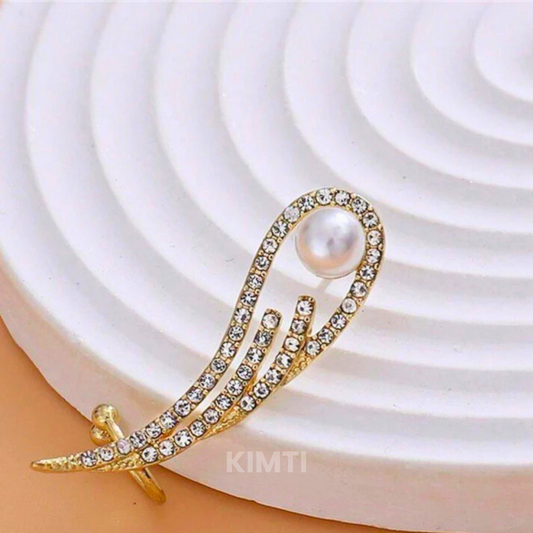 Gold Pearl-Beaded Studs Earring - Only One Side