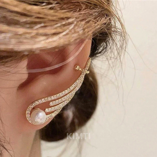 Gold Pearl-Beaded Studs Earring - Only One Side