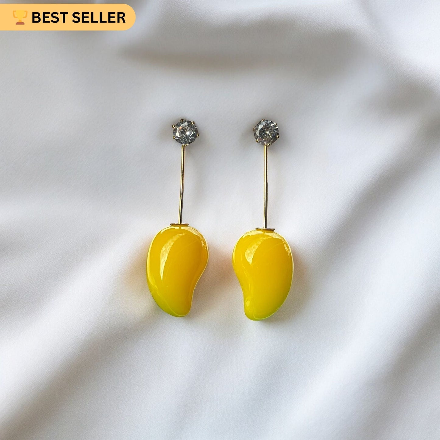 Alphanso Mango Yellow Drop Earring — Buy Any 5 for Rs. 599