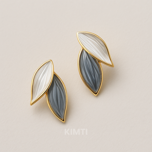 Enchanted Leaf Charms Stud Earring