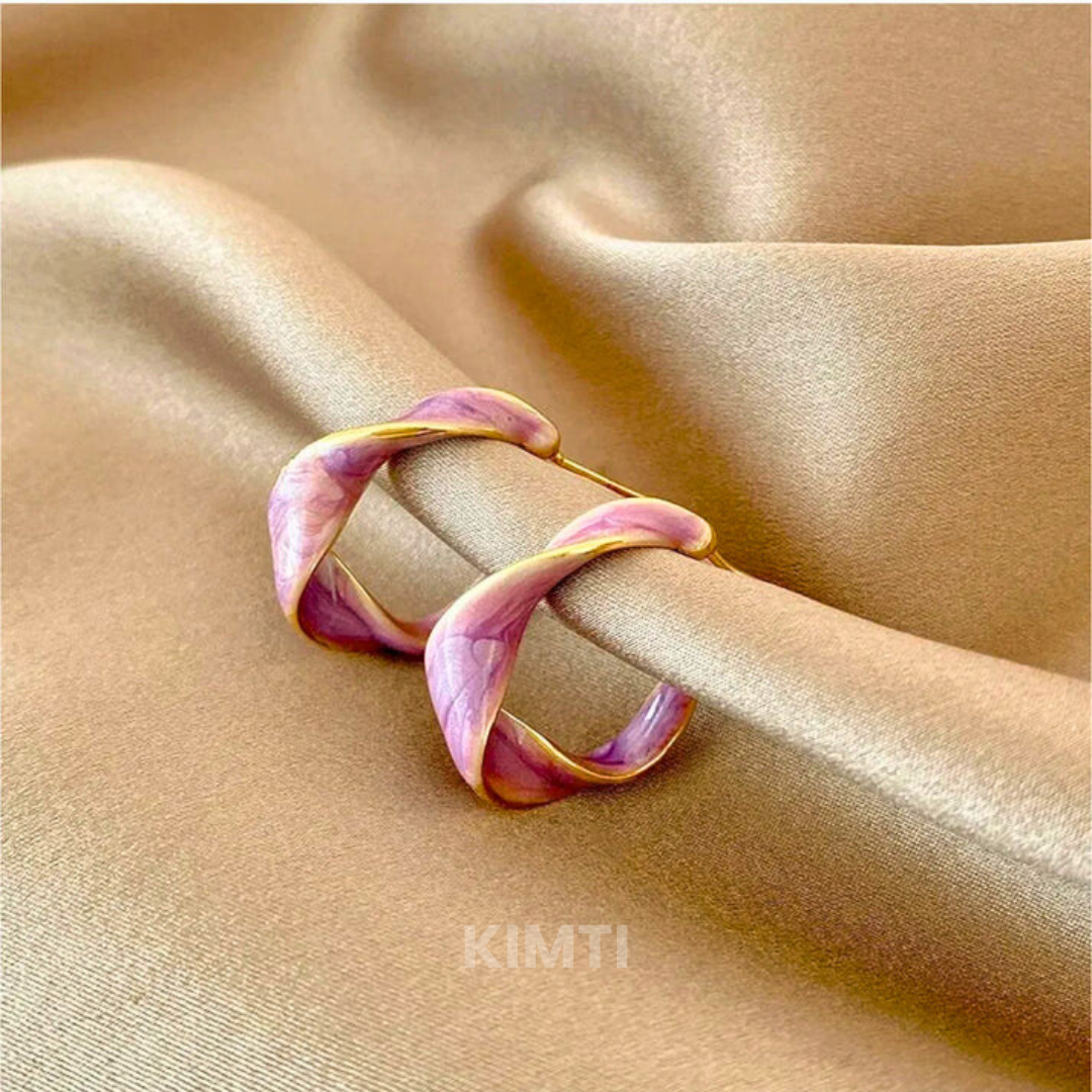 Purple Dream Hoops Earring