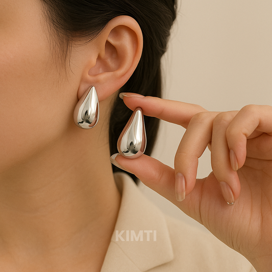 Silver Teardrop Stud Earring — Buy Any 5 for Rs. 599