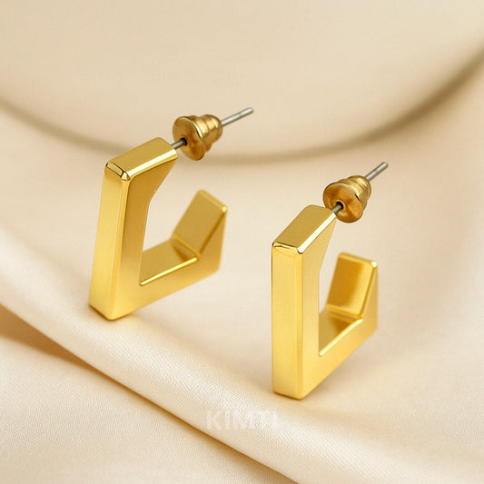 Minimalist Square Hoop Earring