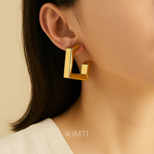 Minimalist Square Hoop Earring
