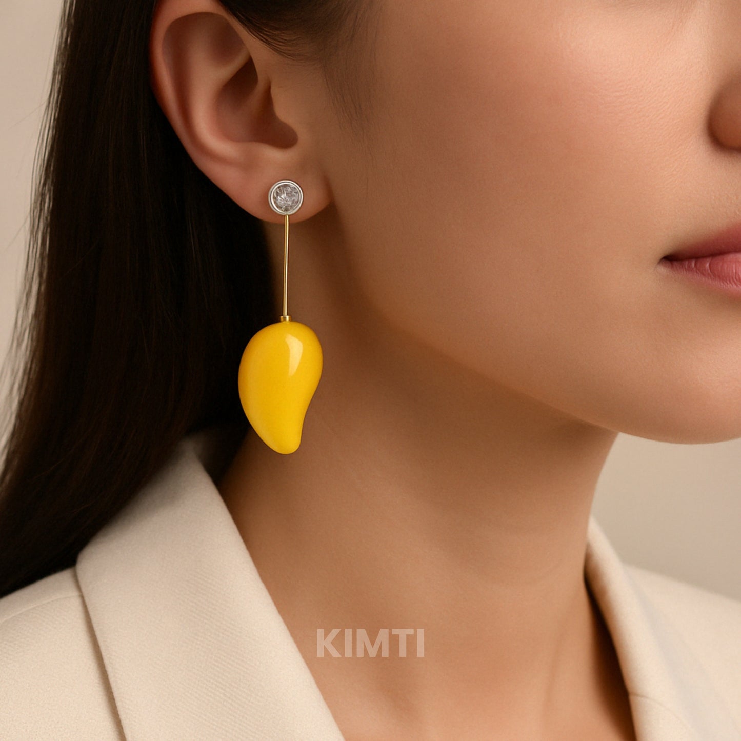 Alphanso Mango Yellow Drop Earring — Buy Any 5 for Rs. 599