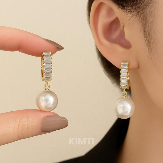 Business Classic White Earring