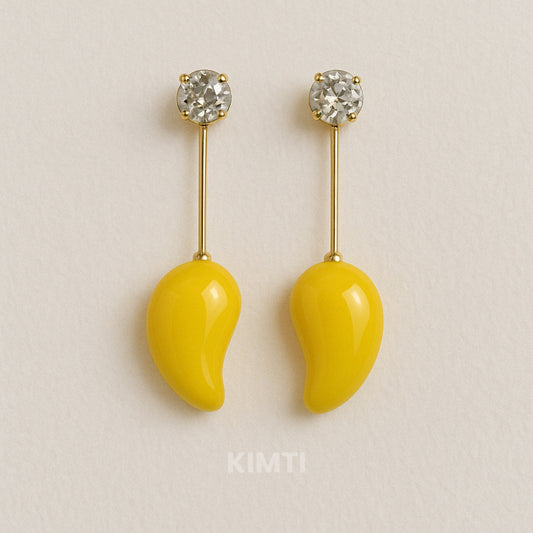 Alphanso Mango Yellow Drop Earring — Buy Any 5 for Rs. 599