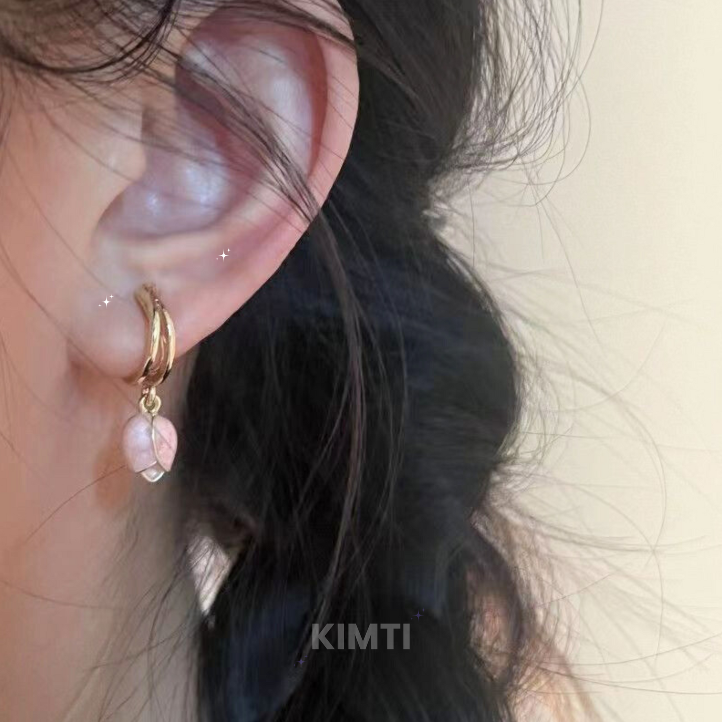 Tulip Drops Pink Drop Earring