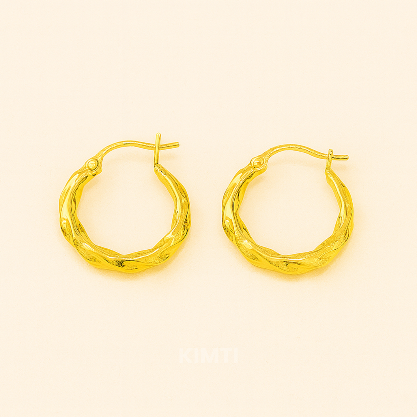 18k Gold Plated Creole Hoop Earrings