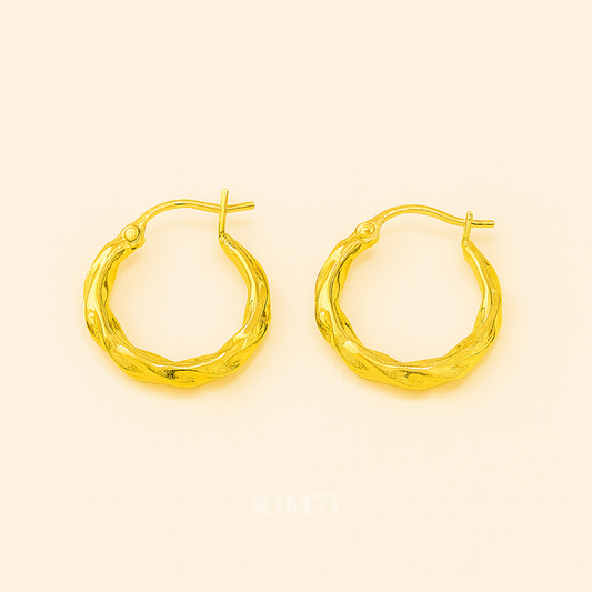 18k Gold Plated Luxe Hoop Anti Tarnish Earring