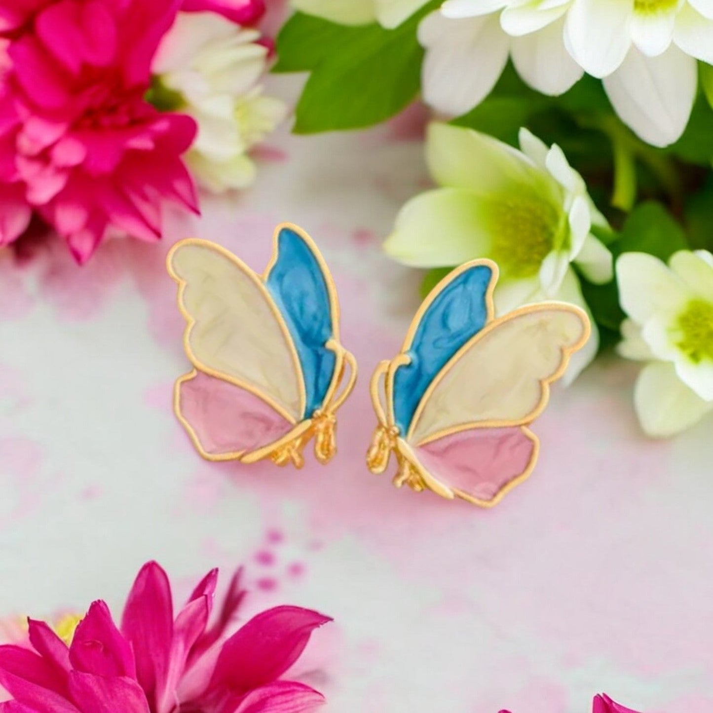 Multicolor Whispering Butterfly Stud Earring — Buy Any 5 for Rs. 599