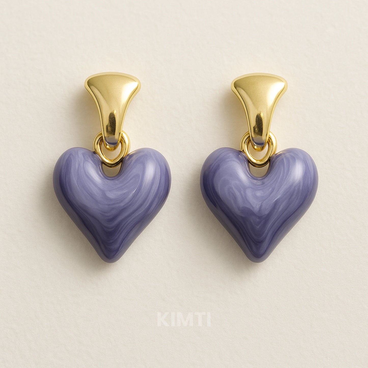 My Heart Will Go On Purple Stud Earring