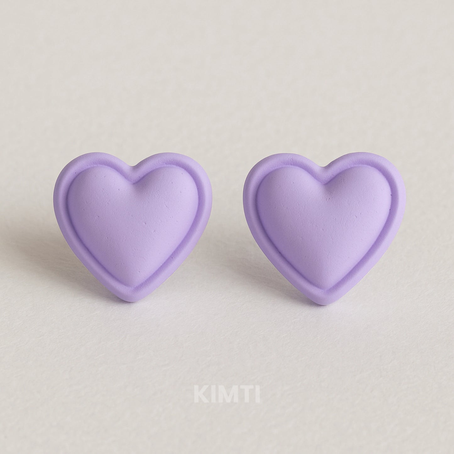 Purple Heart Stud Earring