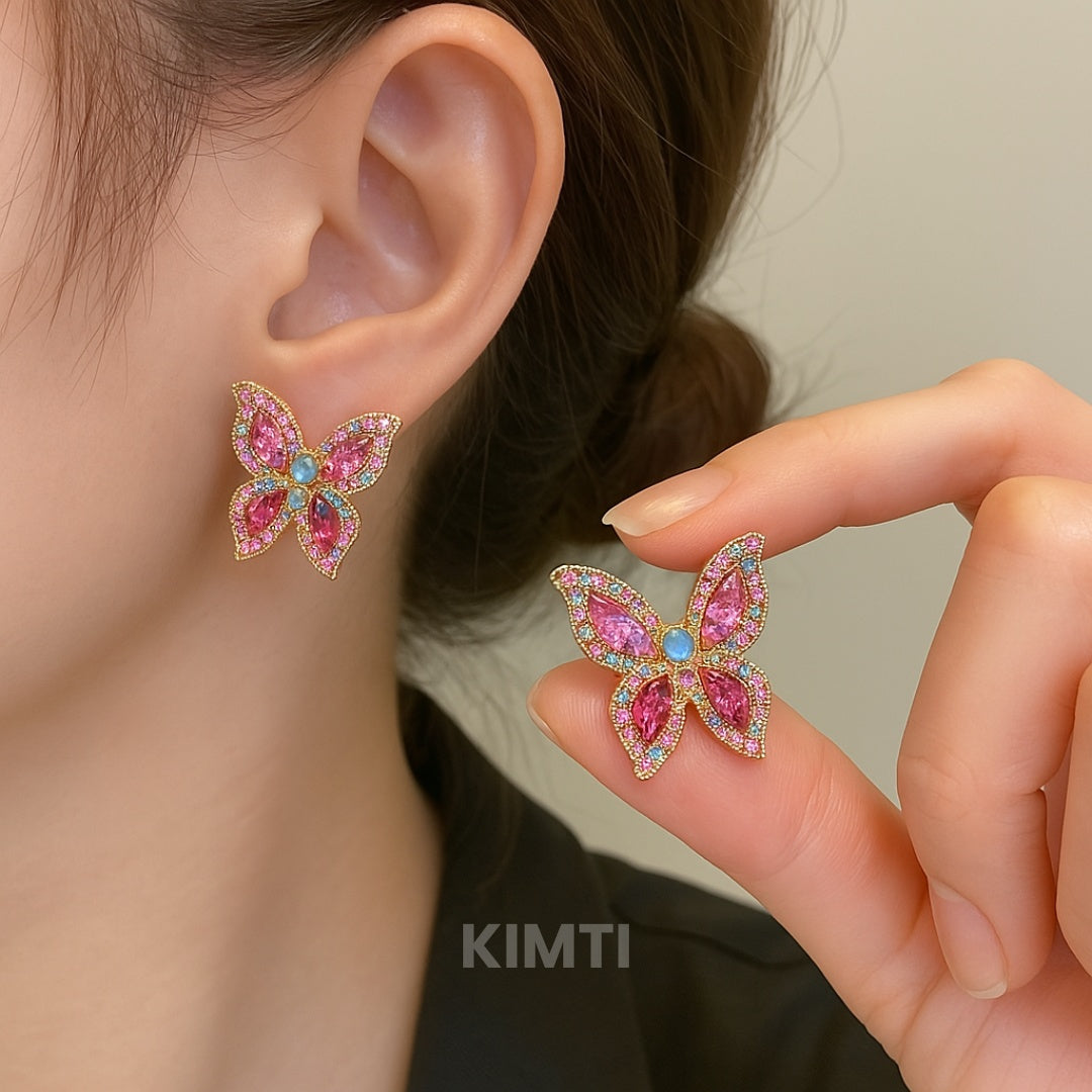 Red Butterfly Studs Earring