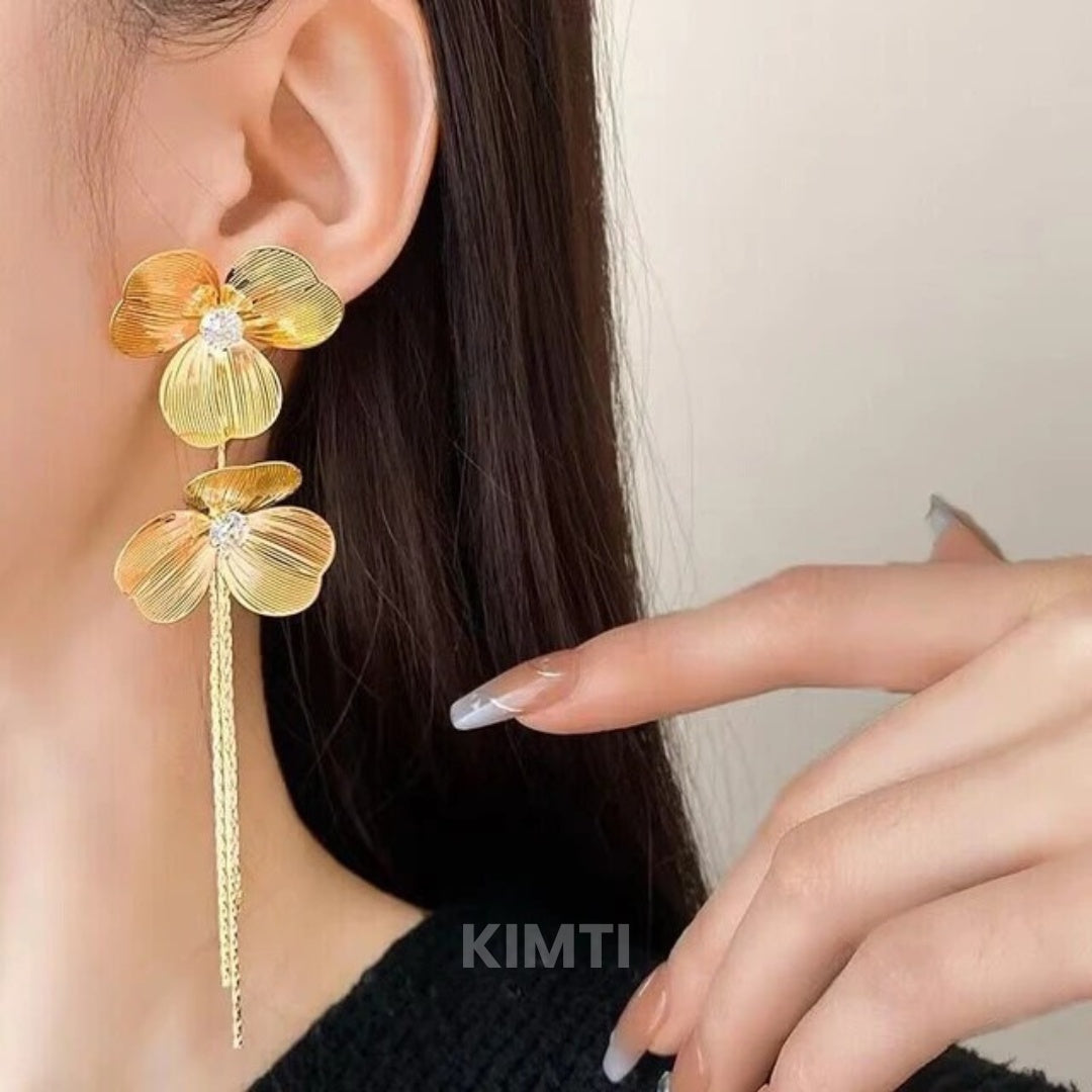 Zara Dupe Gold Bling Dangler Earring