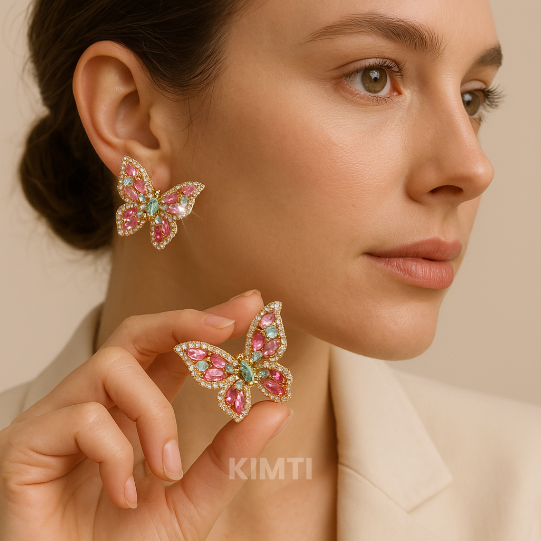 Red Butterfly Studs Earring