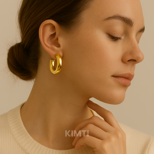 Rose Gold Hoops Earring — Buy Any 5 for Rs. 599